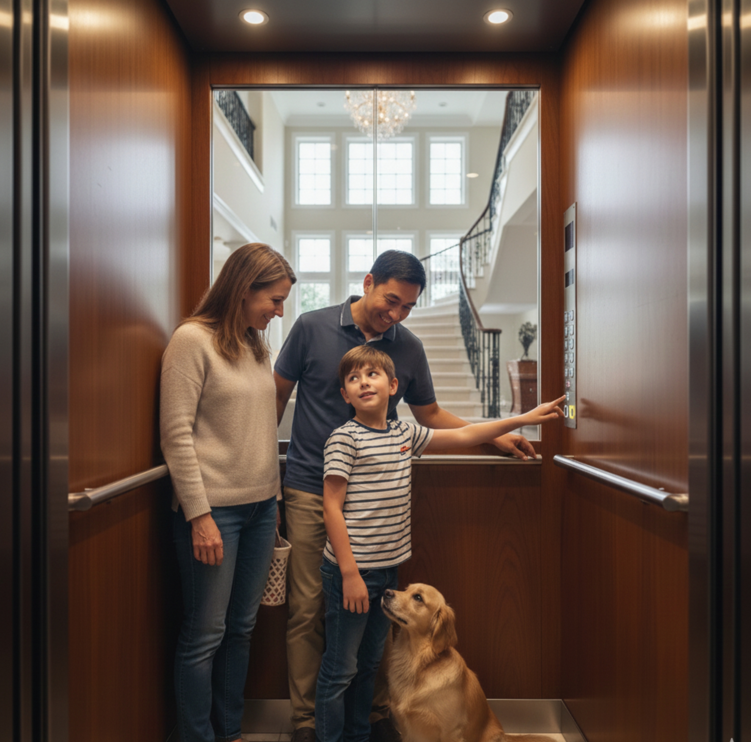 Premium home elevator in Sharjah with customized cabin interiors