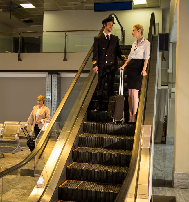 airport escalator in uae