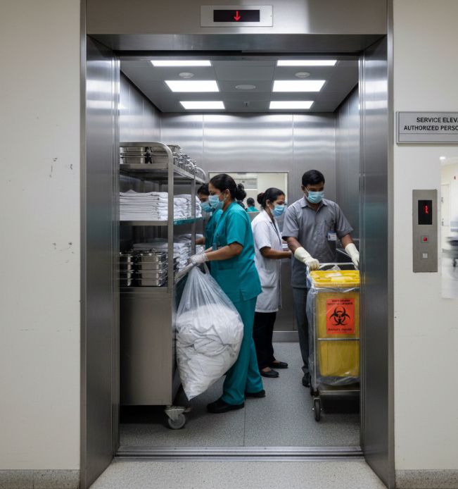 hospital service elevator
