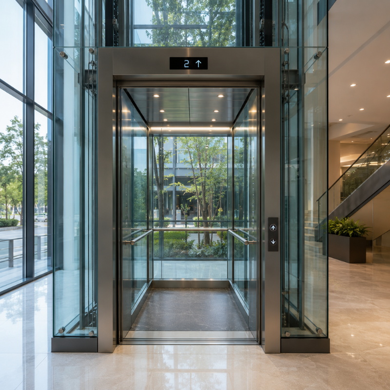 Modern villa elevator installation showcasing elegant home lifts in Al Raha Beach for luxury coastal residential living
