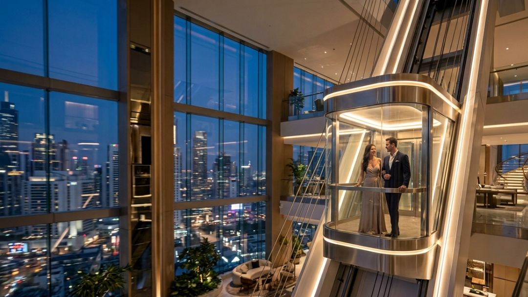 capsule elevators for luxury buildings