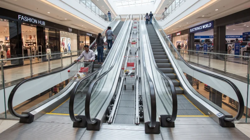 escalator for grocery cart in Dubai